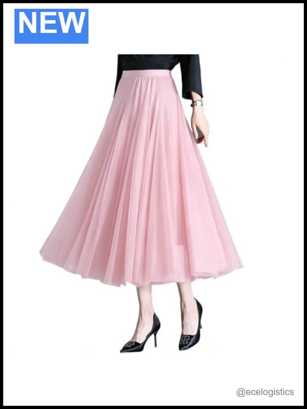 Womens Long Tulle Skirt Tea Length Maxi Mesh Evening Wedding Dance A-Line
